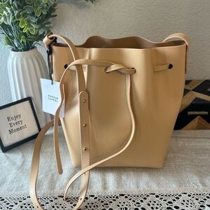 Mansur Gavriel Tan Leather Bucket Bag
